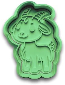 Ziege Keksausstecher – Ausstechform aus PLA – Zweiteilig mit Rand und Stempel – Backform für Plätzchen, Fondant & Bastelideen – Geschenk für Tierliebhaber, Naturfreunde & Kinder