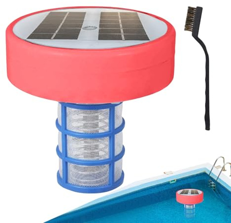 Automatischer Pool-Ionisator, solarbetriebener Wasserreiniger, schwimmender LED-Sterilisator, umweltfreundliches Kupferionen-Gerät, ideal für, Spa, Teich, Springbrunnen, Hinterhof