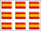 Artimagen - Pegatina Bandera España Rectángulo 9 uds. RESINA.