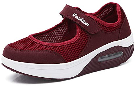 Kimily-UK Femme Ballerines Léger Chaussures Mailles Baskets Mode Respirantes de Plein Air Chaussure de Course pour Marche Dame Printemps Eté Mode Comfort Sneakers Fitness Gym Baskets Compensée