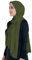 Lina & Lily Maxi Hijab Jersey Premium, Kopftuch Schal Turban für Muslimische Frauen (Olivgrün)