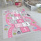 Paco Home Kinderteppich Teppich Kinderzimmer Spielteppich Junge Mädchen Modern rutschfest, Grösse:140x200 cm, Farbe:Pink 2