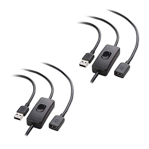 Cable Matters Short USB Extension Cable (USB Extender Cable) with On Off Switch in 0.9m