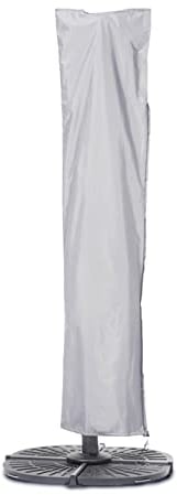 Mehr Garten Premium Protect Sonnenschirm Abdeckung für gerade Ampelschirme, 250x63/57 cm, hellgrau, bis Ø 400 cm, atmungsaktives 2-lagiges Polyestergewebe wasserdicht und UV-beständig