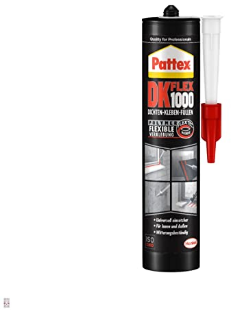 PATTEX DK FLEX 1000 Adhesivo de montaje profesional Fijación Pegamento Fijo FÁCIL MONTAJE DE NUESTRO PVC XPS EPS - ¡Todos los paneles 3D en toda la superficie! (1)