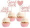 SYKYCTCY 24 Pack We Will Miss You Cupcake Toppers Glitter Red Love Heart Good Luck Cupcake Picks Retirement Theme Going Away Party Cake Decorations Rose Gold