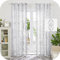 Deconovo Gardinen Kinderzimmer Mädchen Stores Ösenvorhang Transparent Wohnzimmer Vorhang Stickerei Blatt, 260x140 cm(HöhexBreite), Grau, 2er Set