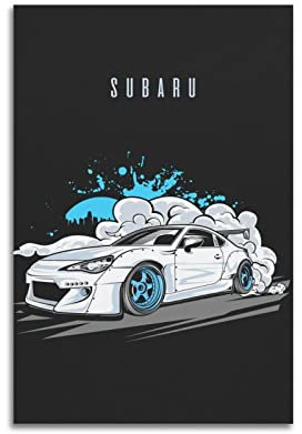 JDM Auto-Poster für Subaru BRZ Sportauto, Rennauto, dekoratives Gemälde, Leinwand, Wand- und Kunstbild, Familienschlafzimmer, Dekoration, 30 x 45 cm