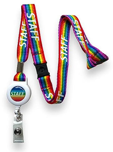 15 mm Staff Rainbow Badge Reel Lanyard mit 3-Punkt-Sicherheitsverschluss (1)