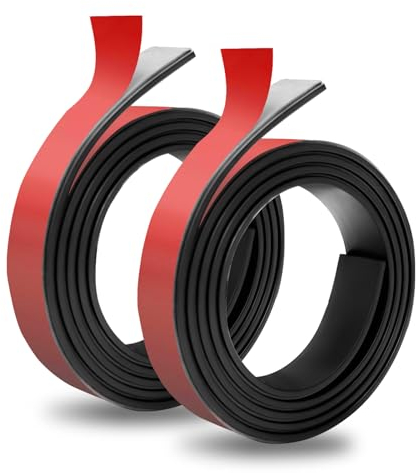 Hengrongshen Nastro magnetico di tipo A e B, autoadesivo (1 m + 1 m), striscia magnetica autoadesiva, nastro magnetico extra forte, ideale per zanzariera, finestra, magnete