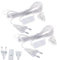 yivom 2 pcs 5m Cable Electrico Transparente con Interruptor, Cable Alargador de Corriente, Cable de Extensión Transparente con Enchufe para Uso Exterior 220V y Linternas LED