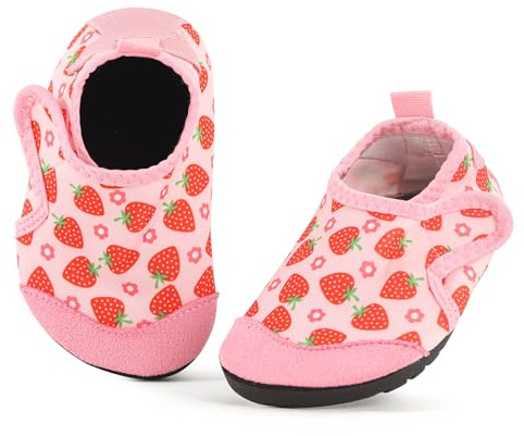 MASOCIO Escarpines Niña Calcetines Zapatos de Agua Bebe Verano para Playa Piscina Zapatillas Natacion Antideslizante Rosa (Talla Fabricante: CN 23/24) EU 20/21