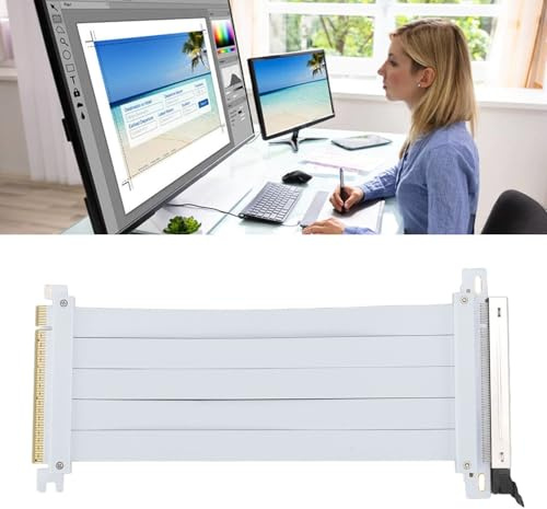VBESTLIFE PCIE 5.0 Riser -Kabel -Kompatible RTX4090 (TI) RX8900 (XT), 128 GBPS Übertragungsrate Flexible GPU -Erweiterung Riser -Kabel Kompatibel mit 4.0 3.0 2.0 1.0 (60 cm)