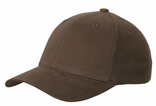 Flexfit ® Fullcap 6 Panel Baseballcap mit geschlossener Rueckseite und Elasthananteil in 13 Farben und 2 Groessen Dunkelbraun,S/M fuer 56/57 cm Kopfumfang