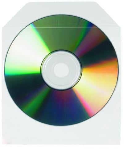 Djois, 10297 - Nicht-klebende CD-Hülle mit Klappe, Transparent, 100 Stück, Langlebiger Schutz, Praktische Aufbewahrung, Versand, Ideal für CDs, Schutz vor Staub und Schmutz