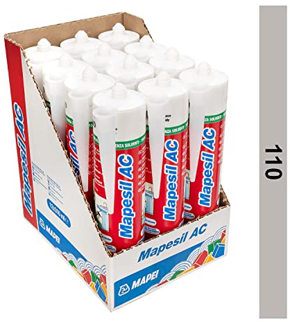 Mapesil AC Dichtmasse, aus Silikon, schimmelresistent, 12 Stück