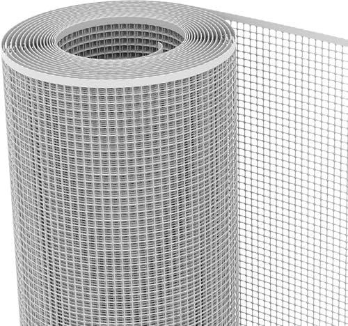 TENAX 62345502 Quadra 10 Argento 1,00 x 50 m, Rete Protettiva in Plastica per Cancelli e Recinzioni