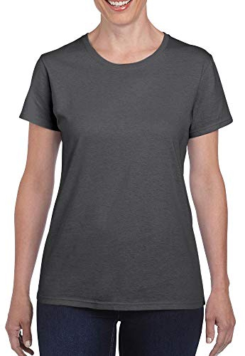 Gildan: Ladies` Heavy CottonTM T-Shirt 5000L S,Dark Heather