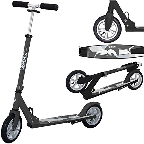 Best Sporting Scooter Kinder - klappbarer Tretroller schwarz oder pink - City Roller Kinder bis 100 kg Traglast - Kinderroller mit 205 x 30 mm Rollen - Roller Kind - Roller für Kinder