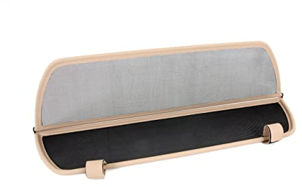 GermanTuningParts Déflecteur de Vent pour Mercedes R129 (89-2000) - Pliable - avec Fermeture Rapide - Beige | Filet Anti-Remous Coupe | Déflecteur d'air