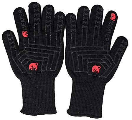 MEATER Mitts - Heat Resistant BBQ Gloves - Premium Grilling Gloves for Smoker, Oven, Cooking, and Baking - Non-Slip, High-Temperature Protection, Extra Long Cuffs