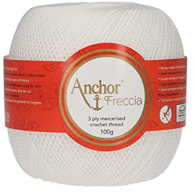 Anchor 4785016-07901 - Filato per uncinetto, 100% cotone, 7901, spessore 16, 770 metri