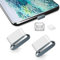 TITACUTE USB Typ C Staubschutz 2 Pack für iPhone 16 15, USB C Staubschutzstöpsel Schutzkappe Staubschutz mit Mini Tragetasche Typ C Staubstecker für Samsung S24 A55 A33 S23 FE S22 für Google 9 8 Grau