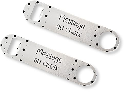 Décapsuleur en inox personnalisable - Cadeau original - Message au choix