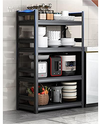 Estante de Cocina, Estante de Cocina Estantería Cocina Baker's Rack Soporte for horno microondas Especias Utensilios Cocina Estante de almacenamiento Estante independiente Organizador industrial de 4