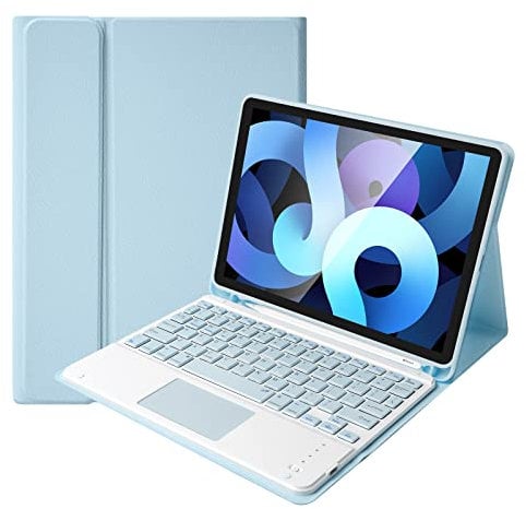 Lively Life Keyboard Case with Touchpad for iPad Air 6th 11 inch (M2) 2024/iPad Air 5th/4th 10.9 inch, iPad Pro 11 inch (2018-2022), Detachable Keyboard Case for iPad, Built-in Pen Holder -Blue