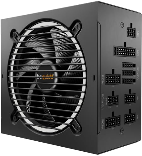 be quiet! Pure Power 12 M 1200W power supply, 80 PLUS Gold efficiency, ATX 3.0 PSU with full support for PCIe 5.0 GPUs, exceptionally silent 120mm be quiet! fan, 2 strong 12V-rails, modular cables