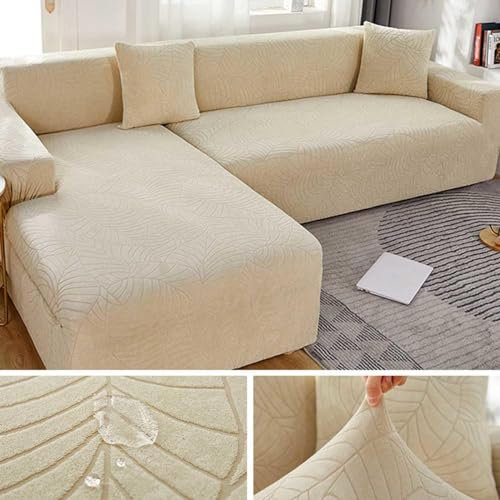 MTHGH Sofabezug Ecksofa I Form U Form Samt Wasserdichter Universal 1/2/3/4 Sitzer Sofa Überzug Couch Überzug Stretch Schutzdecke Sofaschutz Sofa Schutzdecke,F-235-300cm