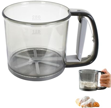 Setaccio Farina Kitchen Craft Colino in Acciaio Inox,Setaccio per Farina Setaccio a Una Mano in Acciaio Inox Setaccio da Cucina Setaccio fine, Setaccio da Forno Colini da Cucina a Maglia Finea