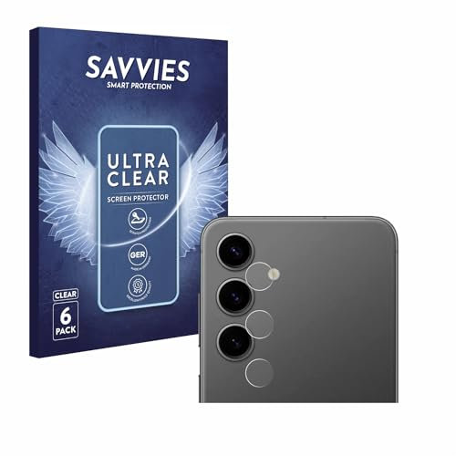 Savvies 6 Pack Screen Protector compatible with Samsung Galaxy S24 Plus (ONLY Camera Lens) Protection Film Clear