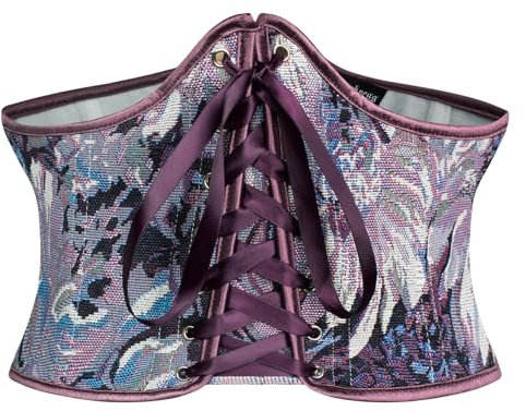 SCARLET DARKNESS Ceinture Rétro Femme Ceinture Corset À Lacets Waspie Ceinture Large Marguerites Violettes 44