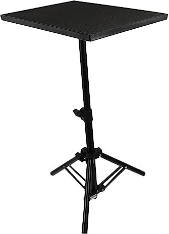 COSMEVIVI Adjustable Tripod Stand for Projector Laptop Foldable Shelf for Home Theater Business Meetings Lightweight Construction Portable Design with Storage Bag