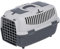Transportbox Hundebox Katzenbox hellgrau-dunkelgrau 54,5 x 34 x 34 cm