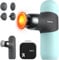 RENPHO Mini Massage Gun with Heat, Portable Fashion Deep Tissue Percussion Massager, Color Silicone Sleeves with Carry Case, 4 Intensities, 4 Heads, for Home Office Workout Muscle Massage Relax, Mint