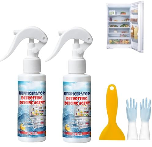 Abtauspray, Abtauspray Für Gefrierschrank, Abtauspray Für Kühl- und GefriergeräTe, Schneeschmelz- und Enteisungsmittel Für Kühler, Gefrierschränke, Kühlschränke (2 pcs)