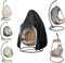 COMVASTARS Hängesessel Abdeckung Outdoor, Swing Egg Chair Cover, Hängesessel, Hängesessel Outdoor, Hängesessel Gestell, Anti-Staub mit Reißverschluss 420D Oxford Stoff Veranda 115 x 190 cm Schwarz