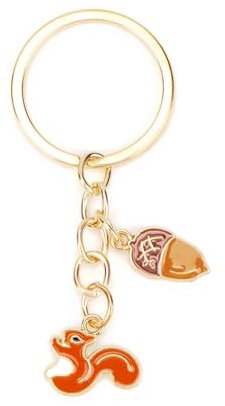 Eichhörnchen Schlüsselanhänger Glücksbringer, Schlüsselanhänger Kinder, Keychain Tier Cute, Anhänger Tasche, Geschenk für Kinder