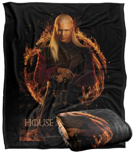 LOGOVISION House of The Dragon Daemon Poster Superweiche Kuscheldecke mit seidigem Griff – 152 x 127 cm