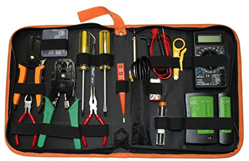 Réseau Tool Kit Set, 15 PCS Testeur De Câble Réseau Maintenance Informatique Réparation LAN Réseau D'outils À Main Convient À Usage Domestique Ou Travail De Bricolage