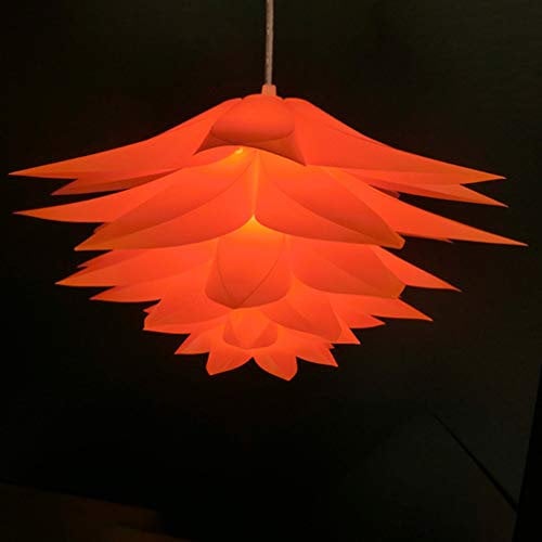 Lamp Shades for Table Lamps Lotus Ceiling Light Lotus Chandelier Lamp Shade Lotus Lamp Orange Decor Jigsaw Puzzle Lamp Shade Hanging Lampshades Lotus Ornament Rustic Rattan Flowers