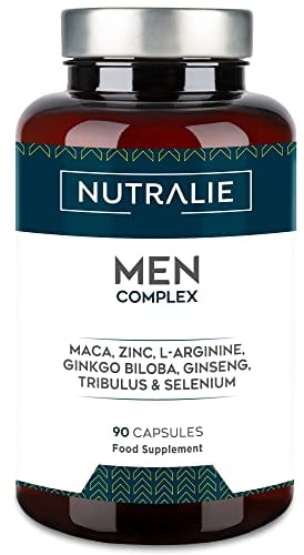 MÄNNER VITAMINE Hochdosiert - mit Maca, L-Arginin, Tribulus Terrestris, Ginkgo Biloba - Men Complex 90 Kapseln Nutralie