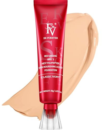 FV Base de Maquillaje de Larga Duración, Base de Maquillaje Mate de alta Cobertura, Flawless Base de Maquillaje Para Pieles Grasas,Classic Ivory, 30 ml