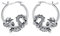 Drachen Ohrring 925 Sterling Silber Drache Creolen Ohrringe Gotik Punk Tier Ohrringe Drachen Schmuck Geschenke Weihnachts für Damen Herren Mädchen