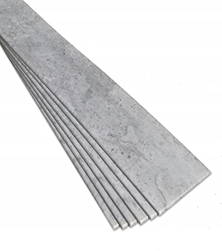 DECCART - Wandpaneele 100x16,7 cm - Panel wand - Paneele - Wandverkleidung innen - Deckenverkleidung - Wandplatten aus Polystyrol - Betonoptik Platten - wall panel - 36 Stück - 6m² - Grau beton