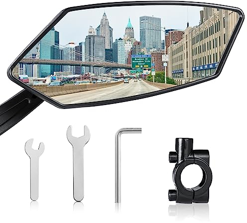 Coicer Fahrradspiegel für E-Bike Rechts, Hd 360° Klappbar & Drehbar Fahrrad Rückspiegel, Spiegel Ebike Zubehör Extra Große Spiegelfläche Schlagfestes Echtglas Mirror Fahrrad Zubehör Ebike