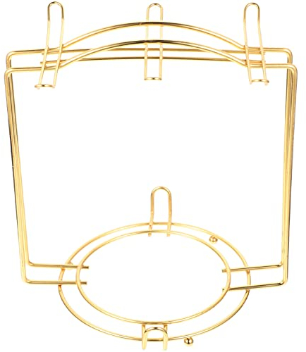 Luxshiny Tea Cup and Saucer Display Stand Coffee Cup Rack Disassemble Holder with 6 Hooks for Coffee Mugs Cups Teacup Display Stand Iron Tea Set Basket Holder Cup Drying Rack for Counter